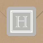 Monogramm-Aufkleber für das Classic Square Quadratischer Aufkleber<br><div class="desc">Individuelle Aufkleber,  die mit Ihrer eigenen Monogramm-Initial- oder anderen benutzerdefinierten Text personalisiert sind. Verwenden Sie die Designtools,  um die Hintergrundfarbe und die Schriftart zu ändern,  um Ihr eigenes,  einzigartiges Design weiter anzupassen.</div>