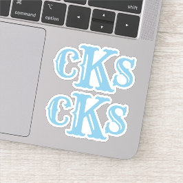 Monogramm-Aufkleber | Moderne Western - Erstmarken Aufkleber