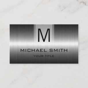 Monogramm aus Beruflichem Edelstahl Nr. 5 Visitenkarte