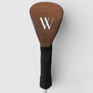 Monogramm aus braunem Leder Golf Headcover