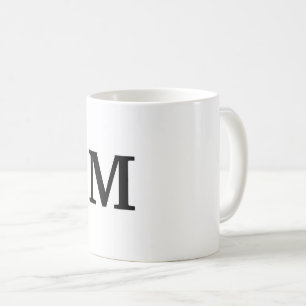 Monogramm aus einfachem Gold, personalisiert Kaffeetasse