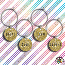 Monogramm aus Gold-Glitzer