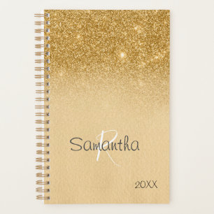 Monogramm aus Gold Glitzer Sparkle Planer