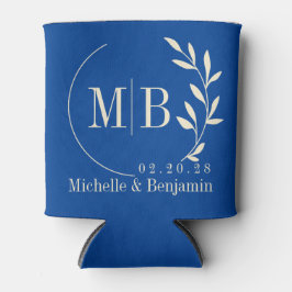 Monogramm aus königlichem Blatt für die Hochzeit i Dosenkühler