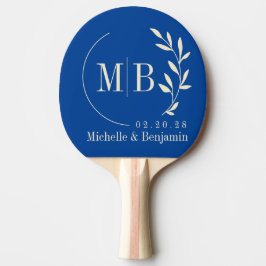 Monogramm aus königlichem Blatt für die Hochzeit i Tischtennis Schläger