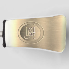 Monogramm aus metallischem Gold Golf Headcover