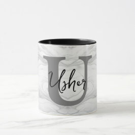 Monogramm aus modernem und klassischem Marmor, Let Tasse