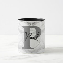 Monogramm aus modernem und klassischem Marmor P Tasse