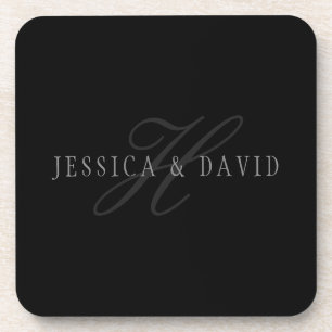 Monogramm aus Namen und Nachnamen Getränkeuntersetzer