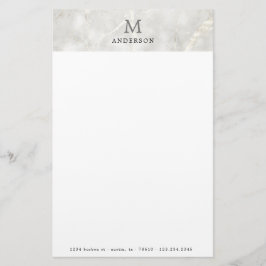 Monogramm aus Perlmarmor Briefpapier
