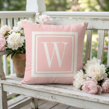 Monogramm aus Pink und weißem klassischem Quadrat
