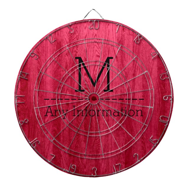 Monogramm aus Rotholz Dartscheibe (vorne)