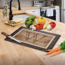 Monogramm aus rustikalem Holz