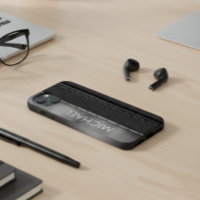 Monogramm aus schwarzem Leder-Look