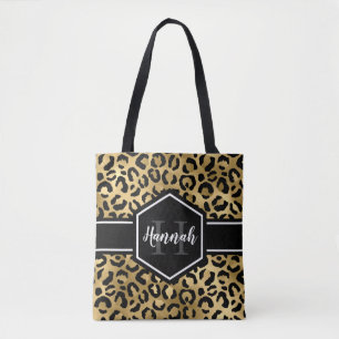 Monogramm aus schwarzem Leopard