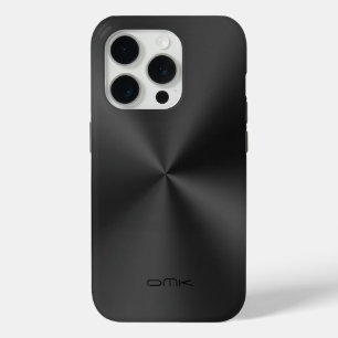 Monogramm aus schwarzem, rostfreiem Stahl Case-Mate iPhone Hülle