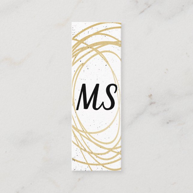 Monogramm/Ausdrückend Mini Visitenkarte (Vorderseite)