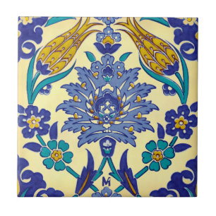 Monogramm Azulejo Keramik Stil Vintage Ornament Fliese