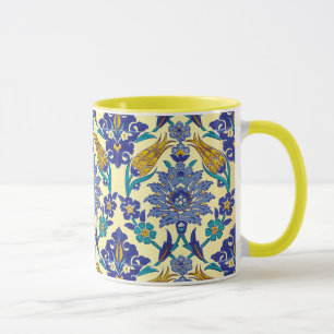 Monogramm Azulejo Keramik-Stil Vintage-Ornament Tasse