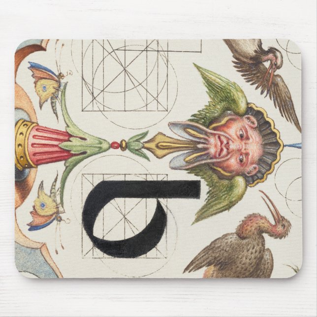 Monogramm B, Buchstabe B, Alphabet B, Monogramm A+ Mousepad (Vorne)