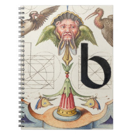 Monogramm B, Buchstabe B, Alphabet B, Monogramm A+ Notizblock