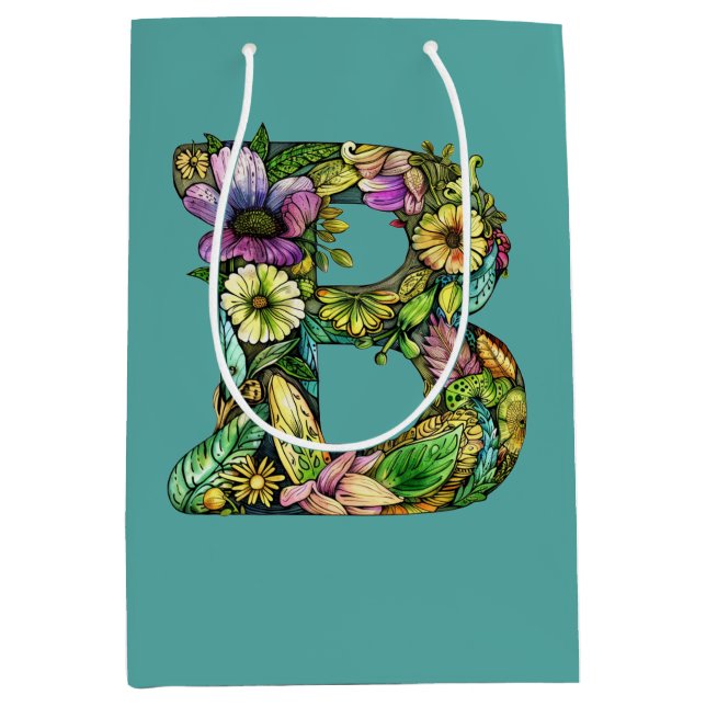 Monogramm B Großer T - Shirt Mittlere Geschenktüte (Vorderseite)
