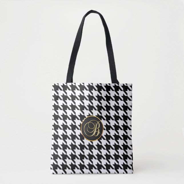 Monogramm B Houndstooth-Tasche (Vorderseite)