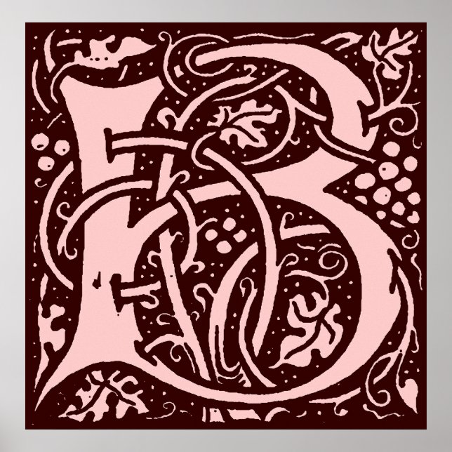 Monogramm B Poster (Vorne)