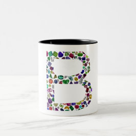 Monogramm B Zweifarbige Tasse