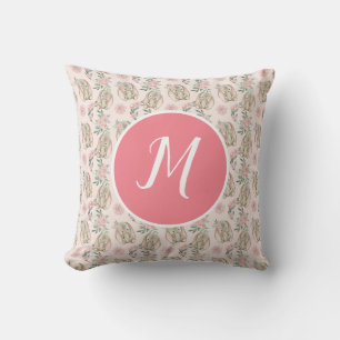 Monogramm-Baby-Häschen-Wurfkissen Kissen