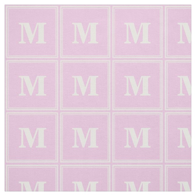 Monogramm-Babypink Stoff (Muster)