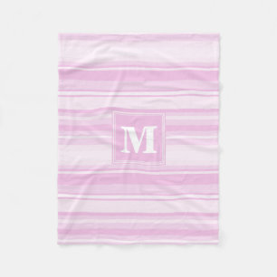 Monogramm-Babypinstreifen Fleecedecke