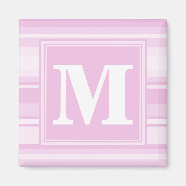Monogramm-Babypinstreifen Magnet (Vorne)