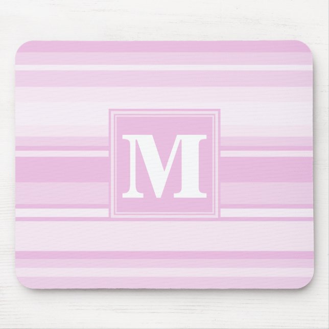 Monogramm-Babypinstreifen Mousepad (Vorne)