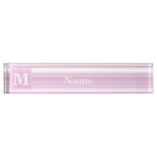 Monogramm-Babypinstreifen Namensplakette