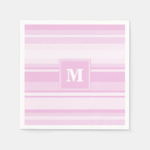 Monogramm-Babypinstreifen Serviette