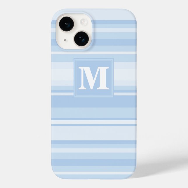 Monogramm Babystreifen Case-Mate iPhone Hülle (Rückseite)