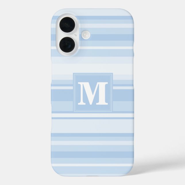 Monogramm Babystreifen Case-Mate iPhone Hülle (Rückseite)