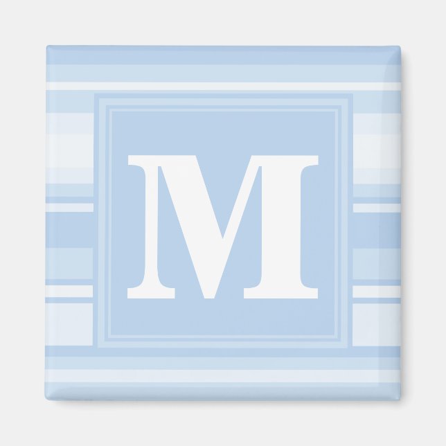 Monogramm Babystreifen Magnet (Vorne)