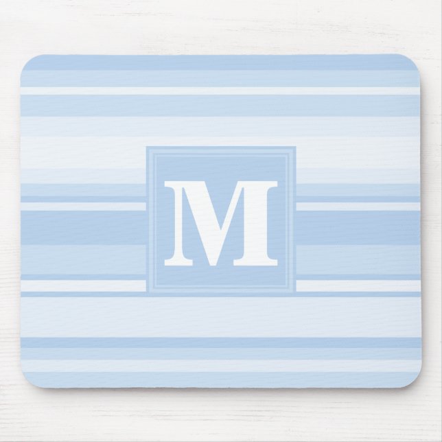 Monogramm Babystreifen Mousepad (Vorne)