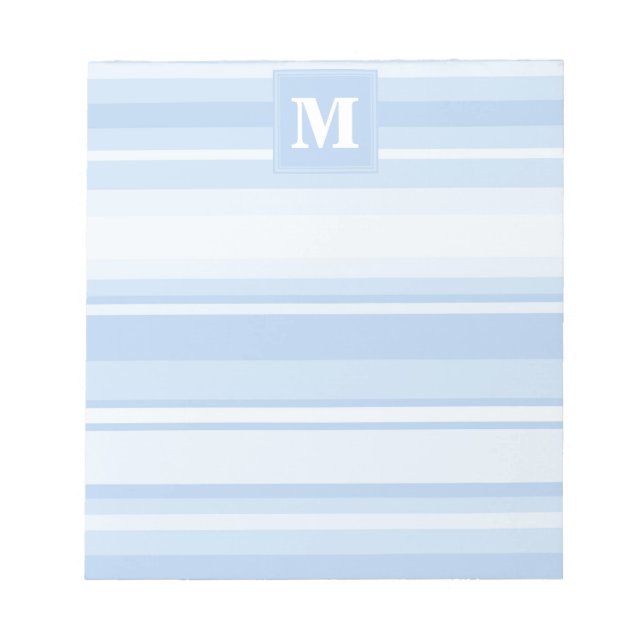 Monogramm Babystreifen Notizblock (Vorderseite)
