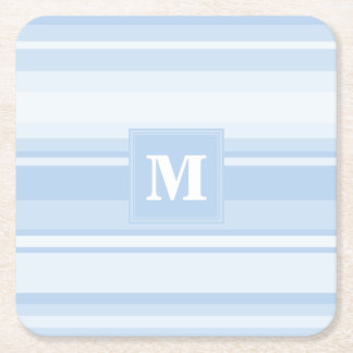 Monogramm Babystreifen Rechteckiger Pappuntersetzer