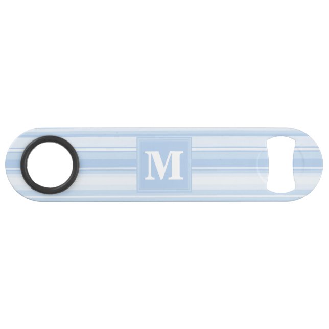 Monogramm Babystreifen Speed Flaschenöffner (Vorderseite (Horizontal))
