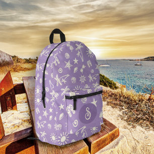 Monogramm-Backpack für tropisches Muster Bedruckter Rucksack