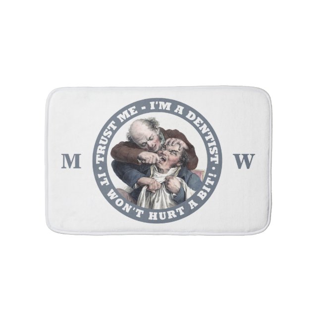 Monogramm-Badmatten des ZAHNARZT-Spaßes Badematte (Vorderseite)