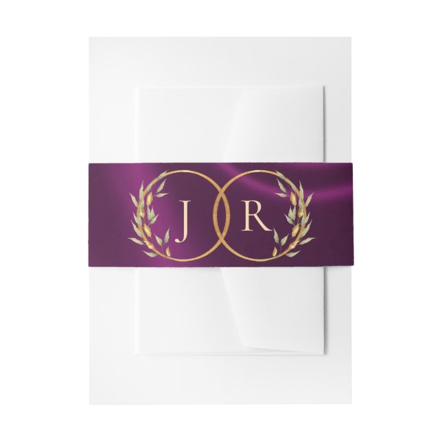 Monogramm & Band - Pflaume (Vorderseite Beispiel)