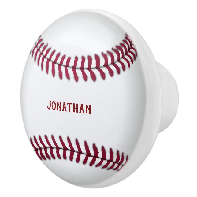 Monogramm Baseball Keramikknauf (Rechts)