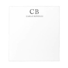 Monogramm Beruflich Schlicht Einfach Minimalistisc Notizblock
