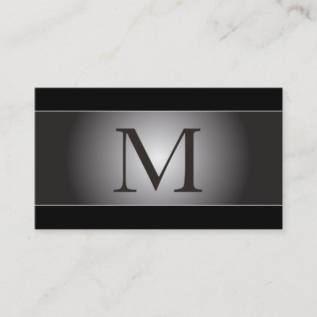 Monogramm-berufliche elegante Geschäfts-Karten Visitenkarte (Vorderseite)