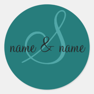 Monogramm-Bezeichnung "S", Personalisierung der Vo Runder Aufkleber